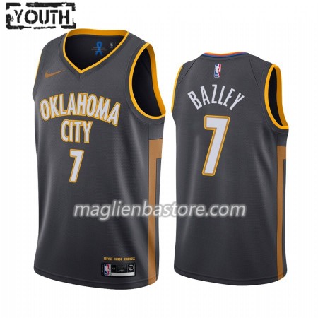 Maglia NBA Oklahoma City Thunder Darius Bazley 7 Nike 2019-20 City Edition Swingman - Bambino